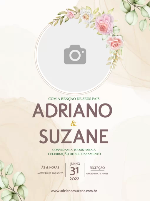 Fazer convite online convite digital Casamento rustico