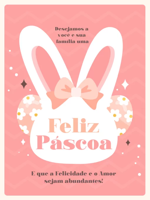 Modelo de convite - cartão feliz páscoa para religiosos