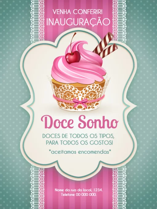 Modelo de convite - doceira