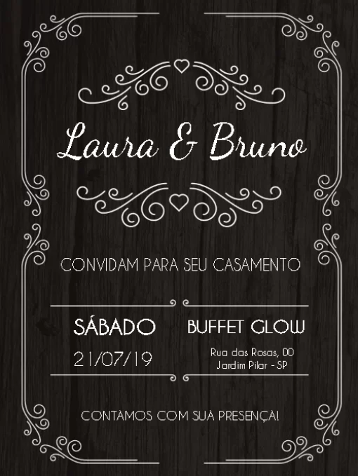 convite casamento Edite Online