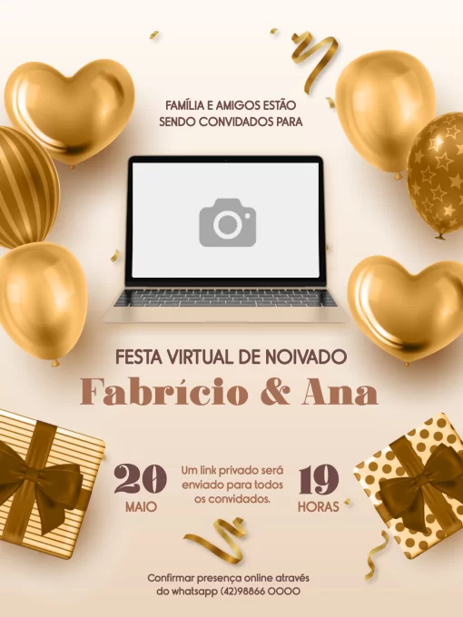 Modelo de convite - festa virtual