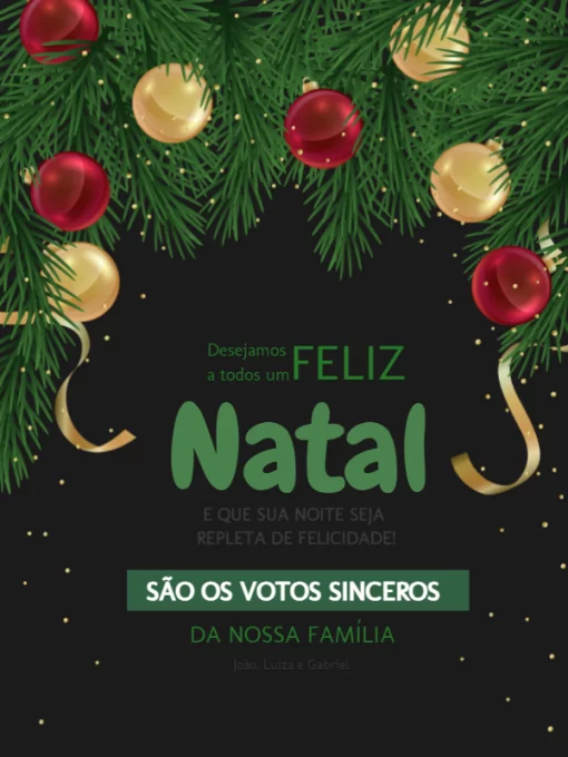 Modelo de convite - cartão natal