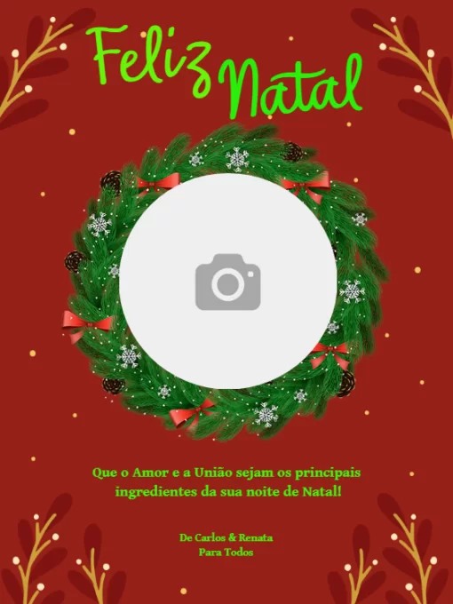 Cartão de Natal com foto Cartão de Natal com foto