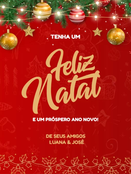 Convite De Festa De Natal ho ho ho efeites Edite Online