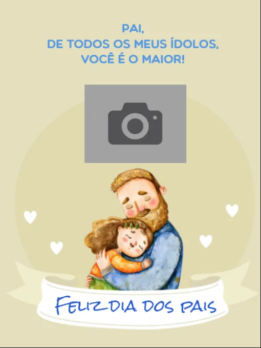 Cartão dia Dos Pais pai e filha  Cartão dia Dos Pais pai e filha