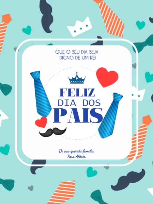 Modelo de convite - cartão dia dos pais gravata