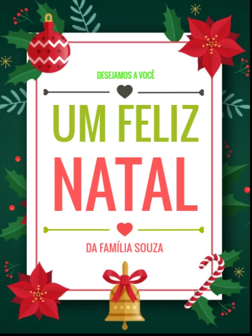 Modelo de convite - cartão natal feliz noel  enfeite