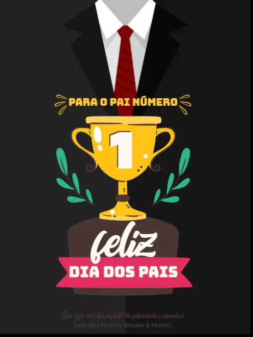 Modelo de convite - cartão dia dos pais criativo 