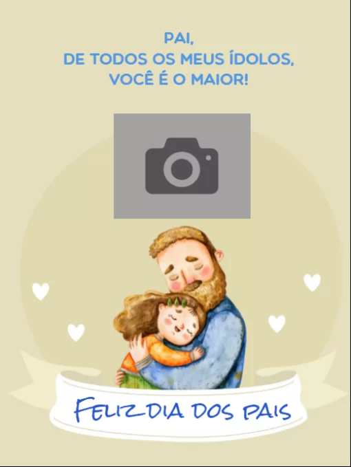 Cartão dia Dos Pais pai e filha  Cartão dia Dos Pais pai e filha