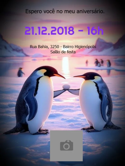convite aniversário pinguins Para Editar convite aniversário pinguins Para Editar