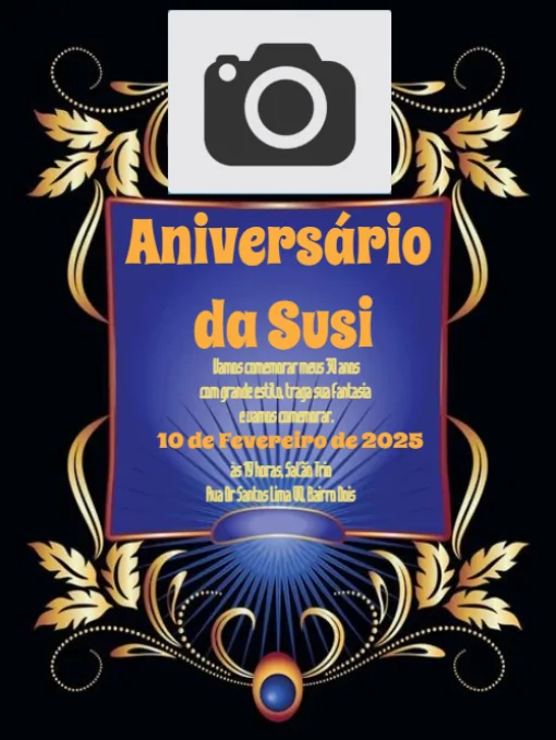 Modelo de convite - aniversário para editar