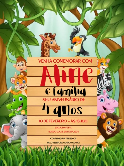 Modelo de convite - aniversário fazendinha para editar