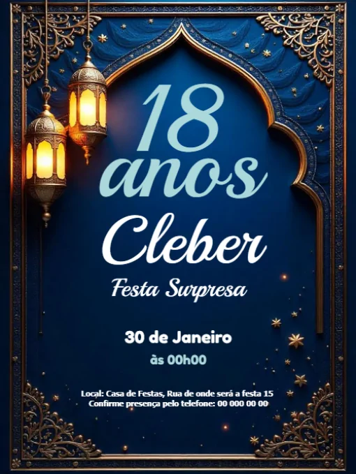 Modelo de convite - aniversário festa para editar