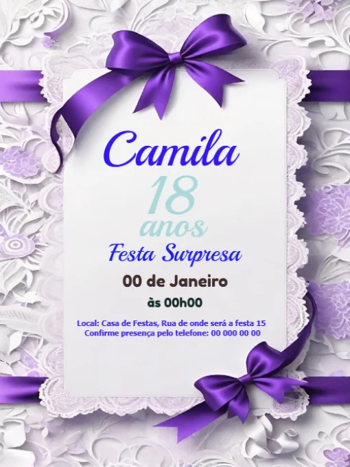 Modelo de convite - aniversário festa para editar