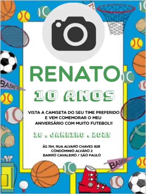Convite Aniversário Futebol Para Editar Convite Aniversário Futebol Para Editar
