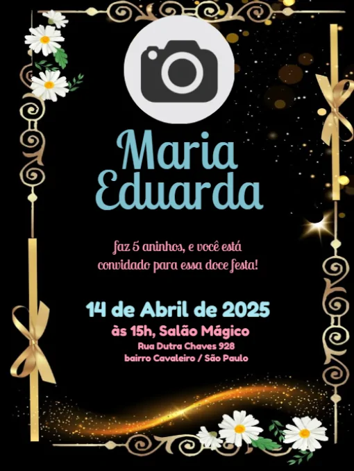Modelo de convite - aniversário para editar
