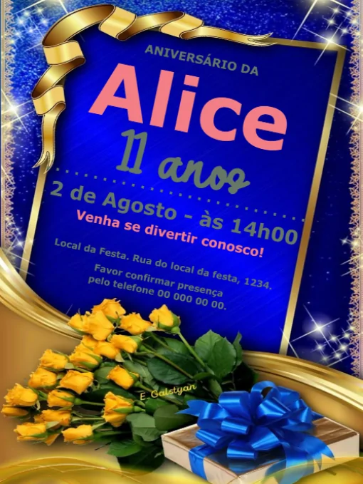 Convite Aniversário Flores Para Editar Convite Aniversário Flores Para Editar