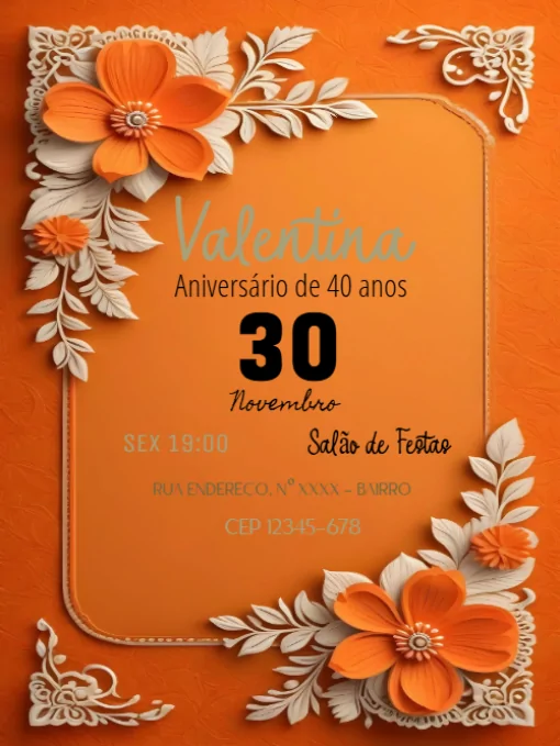 Modelo de convite - para editar