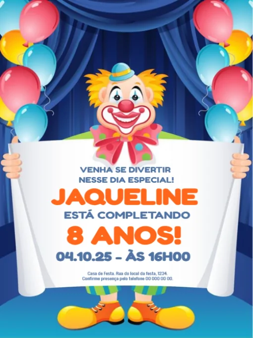 Convite Aniversário Parque Para Editar Convite Aniversário Parque Para Editar