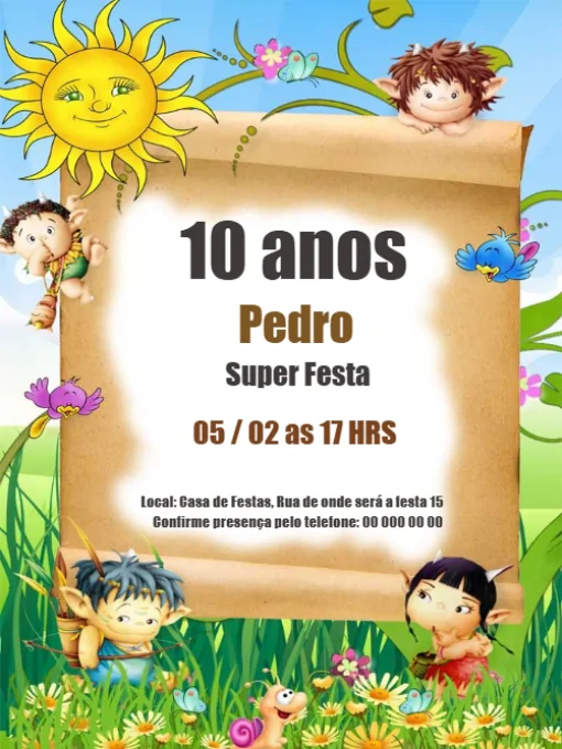 Convite Aniversário Sol Crianças Para Editar Convite Aniversário Sol Crianças Para Editar