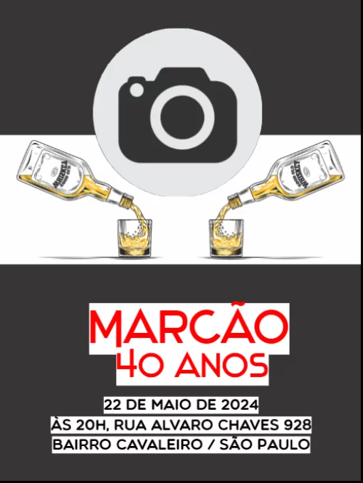 Modelo de convite - aniversário rock 