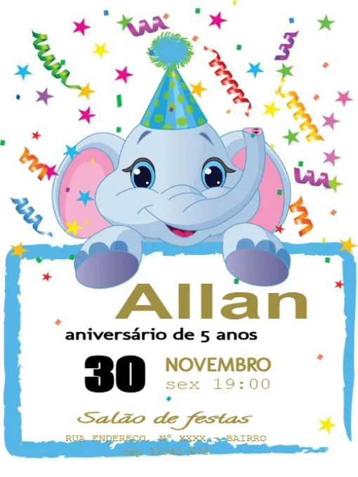 Convite aniversário Ursinho Para Editar Convite aniversário Ursinho Para Editar