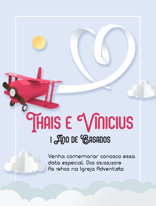 Modelo de convite - boda papel