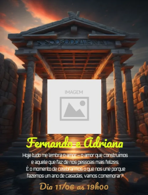 Modelo de convite - bodas papel para editar