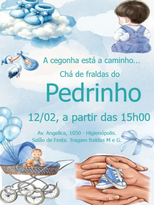 convite cegonha para Editar convite cegonha para Editar