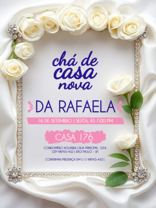 Convite Chá De Casa Nova Para Editar Convite Chá De Casa Nova Para Editar
