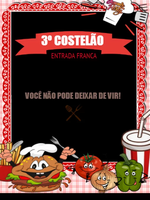 Modelo de convite - costelão 