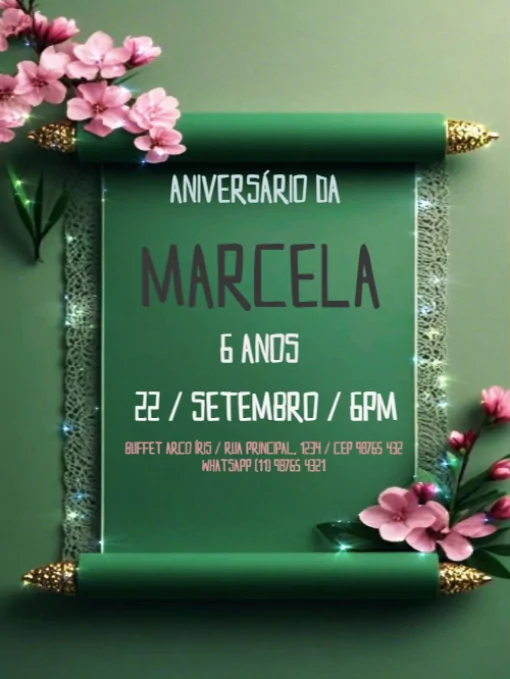 Modelo de convite - aniversário para editar