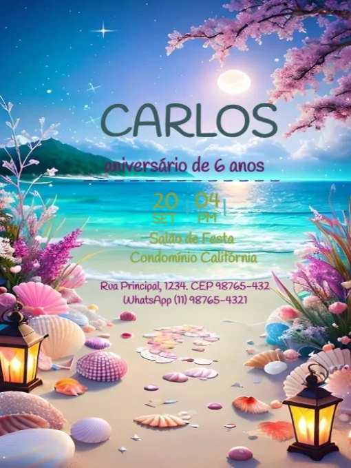 Convite De Aniversário Praia Para Editar Convite De Aniversário Praia Para Editar