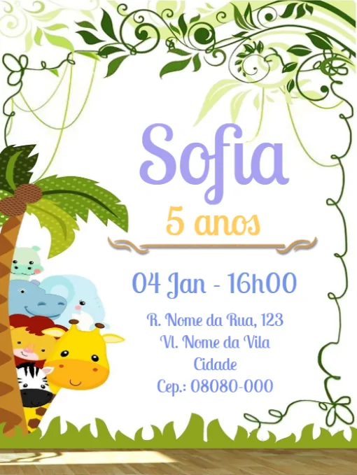 Convite de aniversário virtual infantil - Ursinho Para Editar Convite de aniversário virtual infantil - Ursinho Para Editar