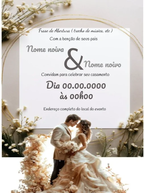 Modelo de convite - casamento com confirmação presença