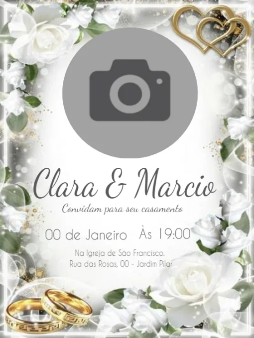 Convite de Casamento Rustico Rosas Para Editar Convite de Casamento Rustico Rosas Para Editar