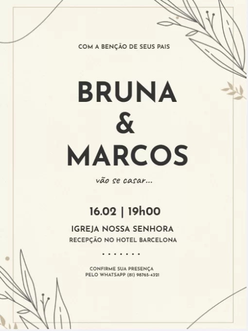 Convite De Casamento Simples E Barato Claro  Convite De Casamento Simples E Barato Claro