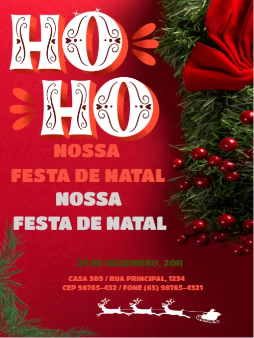 Convite De Festa De Natal efeites Convite De Festa De Natal efeites