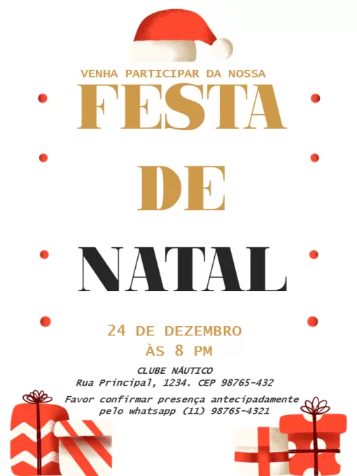 Convite De Festa De Natal Minimalista Convite De Festa De Natal Minimalista