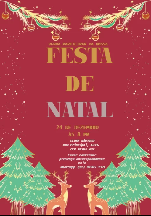 Modelo de convite - cartão natal 