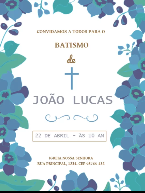 Convite Delicado Para Batizado  Convite Delicado Para Batizado