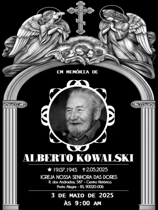 Modelo de convite - digital missa falecimento com foto para editar