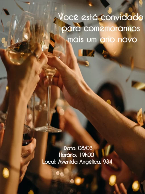 Modelo de convite - festa ano novo
