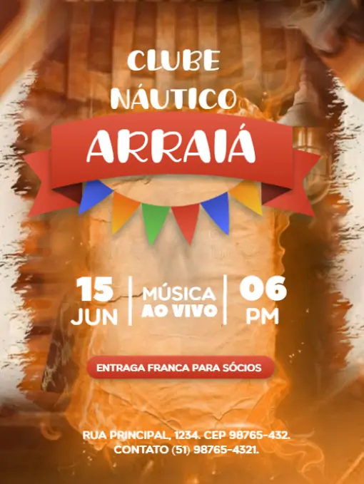Convite Festa Arraia Laranja  Convite Festa Arraia Laranja