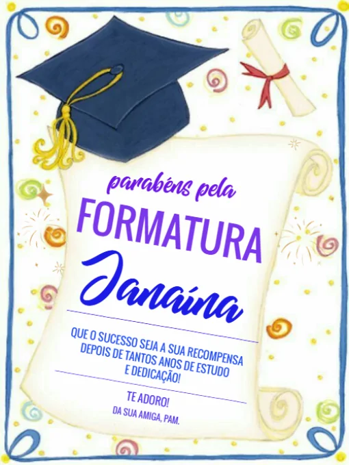 Modelo de convite - formatura para editar