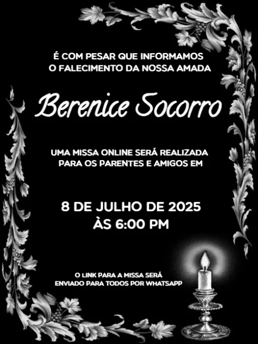 Modelo de convite - missa online para editar