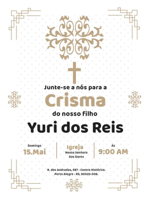 Convite Para Crisma  Convite Para Crisma