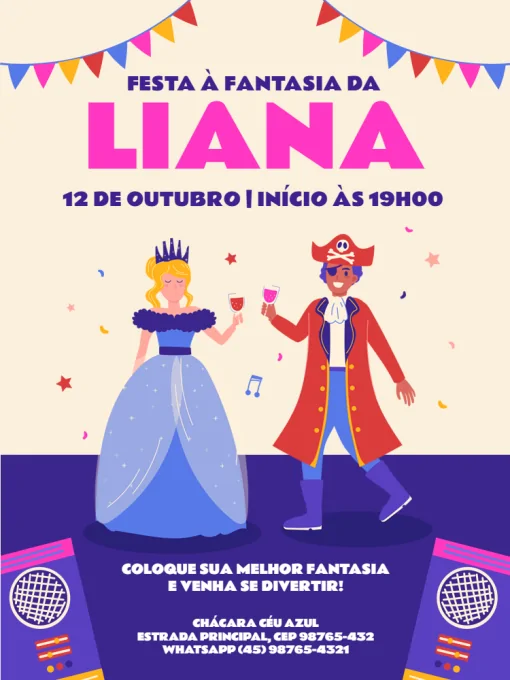 Convites De Festa À Fantasia Claro Convites De Festa À Fantasia Claro